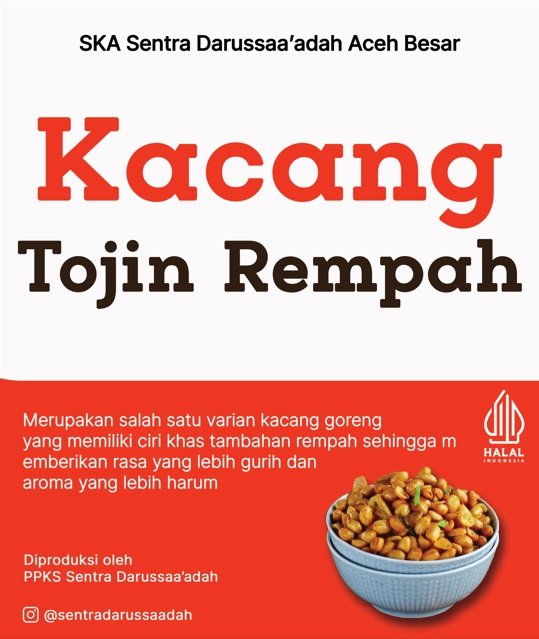 Kemasan Kacang Tojin Rempah